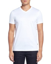BOSS Teal 14 Slim Fit Mercerized Cotton T Shirt
