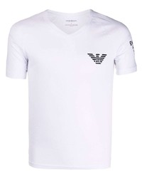 Emporio Armani V Neck Ea Logo T Shirt
