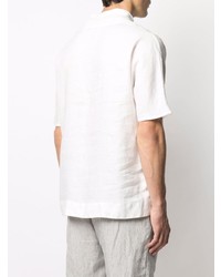 Emporio Armani V Neck Linen T Shirt