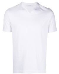 Cruciani V Neck Linen T Shirt
