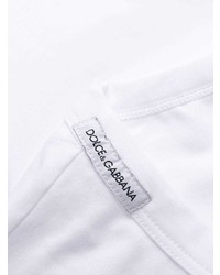 Dolce & Gabbana V Neck Logo T Shirt
