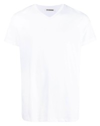 Jil Sander V Neck Short Sleeve T Shirt