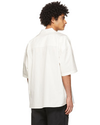 Ambush White Cotton V Neck Short Sleeve Pullover