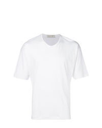 MACKINTOSH White Cotton V Neck T Shirt Gcs 026
