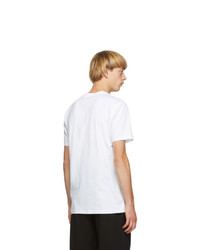 Burberry White Marlet V Neck T Shirt