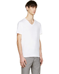 Acne Studios White V Neck Enis T Shirt