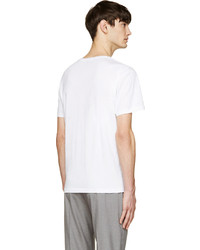 Acne Studios White V Neck Enis T Shirt