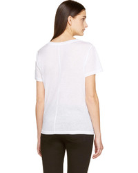 J Brand White V Neck Janis T Shirt