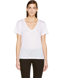 J Brand White V Neck Janis T Shirt