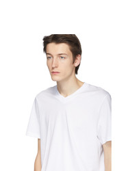 Jil Sander White V Neck T Shirt