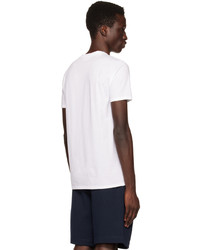 Lacoste White V Neck T Shirt