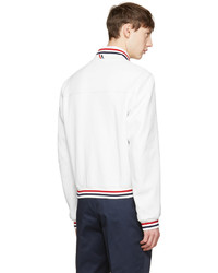 Thom Browne White Stripe Varsity Jacket