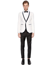 DSQUARED2 Cotton Silk Tuxedo Jacket W Velvet