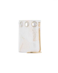 Nathalie Trad White Golding Shell Clutch