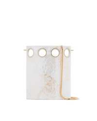 Nathalie Trad White Golding Shell Clutch