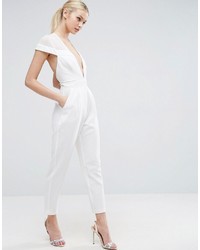 white velvet jumpsuit
