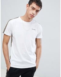 Bellfield T Shirt With Arm Tape In White
