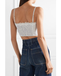 Opening Ceremony Med Cotton Blend Jacquard Bustier Top