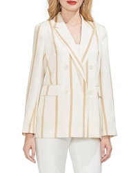 Vince Camuto Dramatic Stripe Double Breasted Blazer