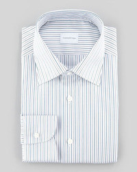 Ermenegildo Zegna Alternating Stripe Dress Shirt Graywhite