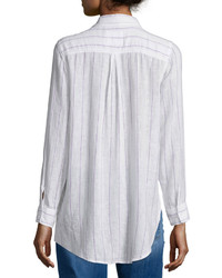 Rails Charli Skinny Striped Long Sleeve Shirt Whiteberry