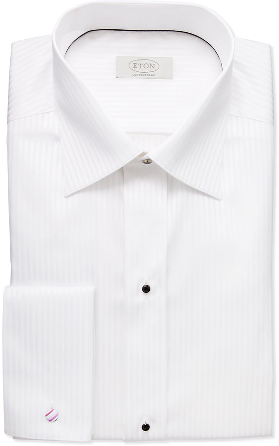 white striped formal shirt