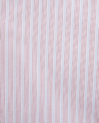 Brioni Contrast Collar Multi Stripe Dress Shirt Redblue