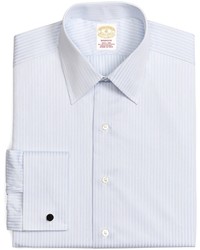 Brooks Brothers Golden Fleece Madison Fit Textured Stripe French Cuff Dress Shirt