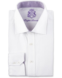 English Laundry Stripe Long Sleeve Dress Shirt White
