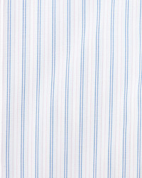 Charvet Striped Barrel Cuff Dress Shirt Bluewhite