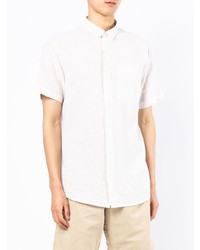 Armani Exchange Tonal Stripe Print Short Sleeve Shirt