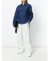 Cédric Charlier High Rise Palazzo Trousers