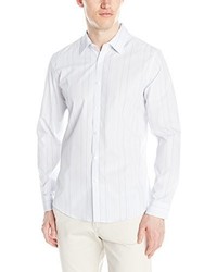 Calvin Klein Variegated Fine Stripe Long Sleeve Woven Shirt