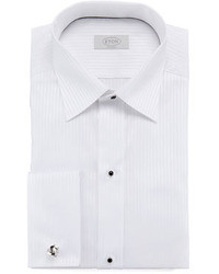 Eton Classic Fit Tonal Striped Dress Shirt White