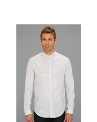 Elie Tahari Striped Steve Shirt J805m503 Long Sleeve Button Up White