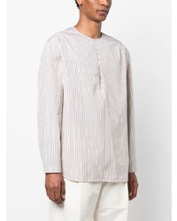 Lemaire Gusset Detail Striped Shirt