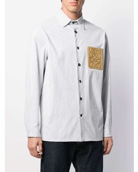 Loewe Logo Patch Striped Shirt