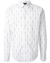 Emporio Armani Long Sleeve Logo Striped Shirt