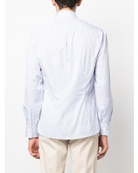 Brunello Cucinelli Long Sleeve Striped Cotton Shirt