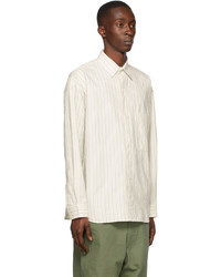 Mhl By Margaret Howell Off White Striped Shirt
