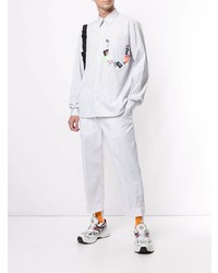 MSGM Patches Striped Shirt