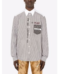 Dolce & Gabbana Pinstripe Pattern Long Sleeve Shirt