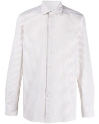 Ermenegildo Zegna Pinstripe Pattern Long Sleeve Shirt