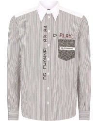 Dolce & Gabbana Pinstripe Pattern Long Sleeve Shirt