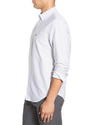 Lacoste Regular Fit Bengal Stripe Oxford Woven Shirt