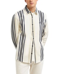 River Island Regular Fit Stripe Cotton Button Up Shirt