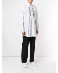 Stella McCartney Ruby Embroidered Pinstriped Shirt