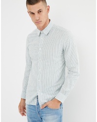 United Colors of Benetton Slim Fit Stripe Shirt In White