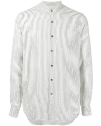 Giorgio Armani Stripe Print Collarless Shirt