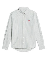 Ami Paris Striped Button Collar Shirt